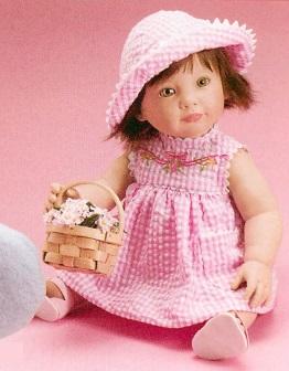 Effanbee - Baby Button Nose - Seersucker Sweetie - Doll